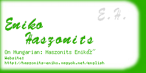 eniko haszonits business card